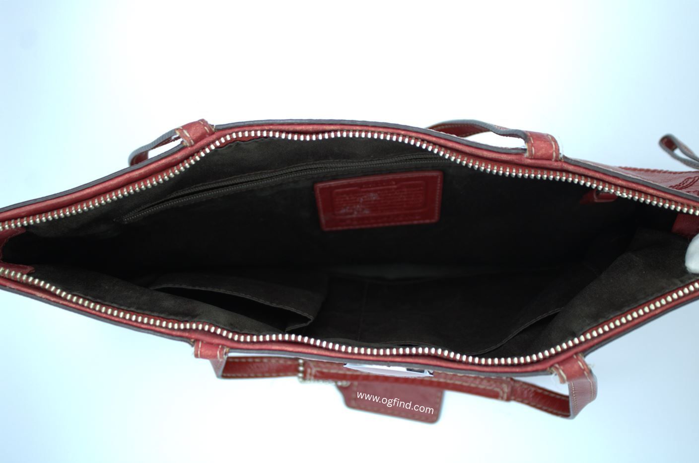 Coach F15142 Berry Pink Patent Leather Signature Satchel Shoulder Bag