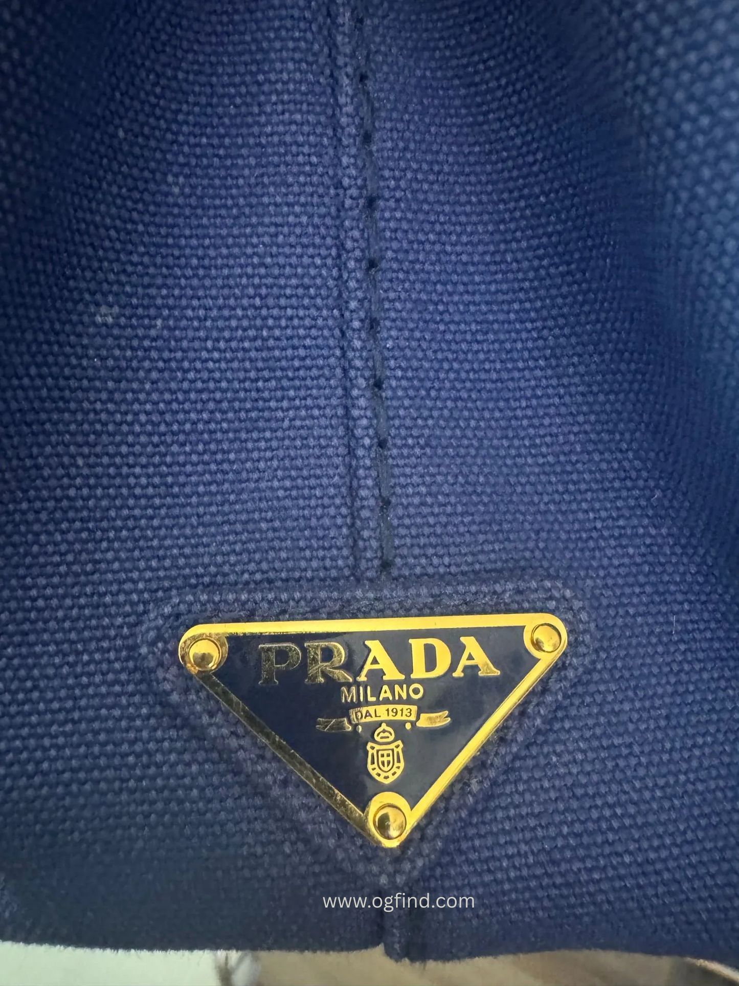 π Prada Canapa Mini Tote β Navy Blue Canvas β Chic Everyday Luxury π