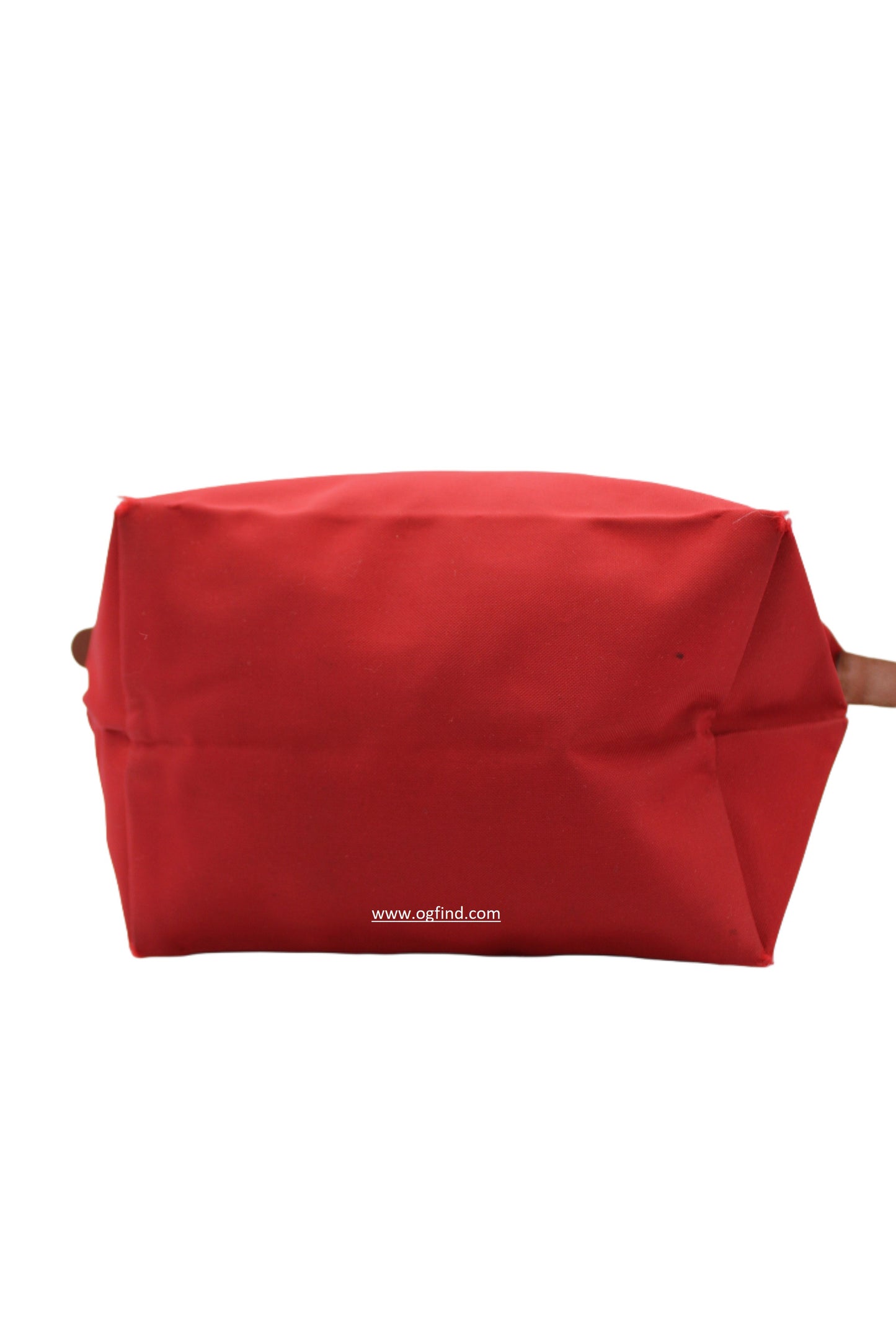 Longchamp Le Pliage Red Nylon Shoulder Bag with Leather Flap