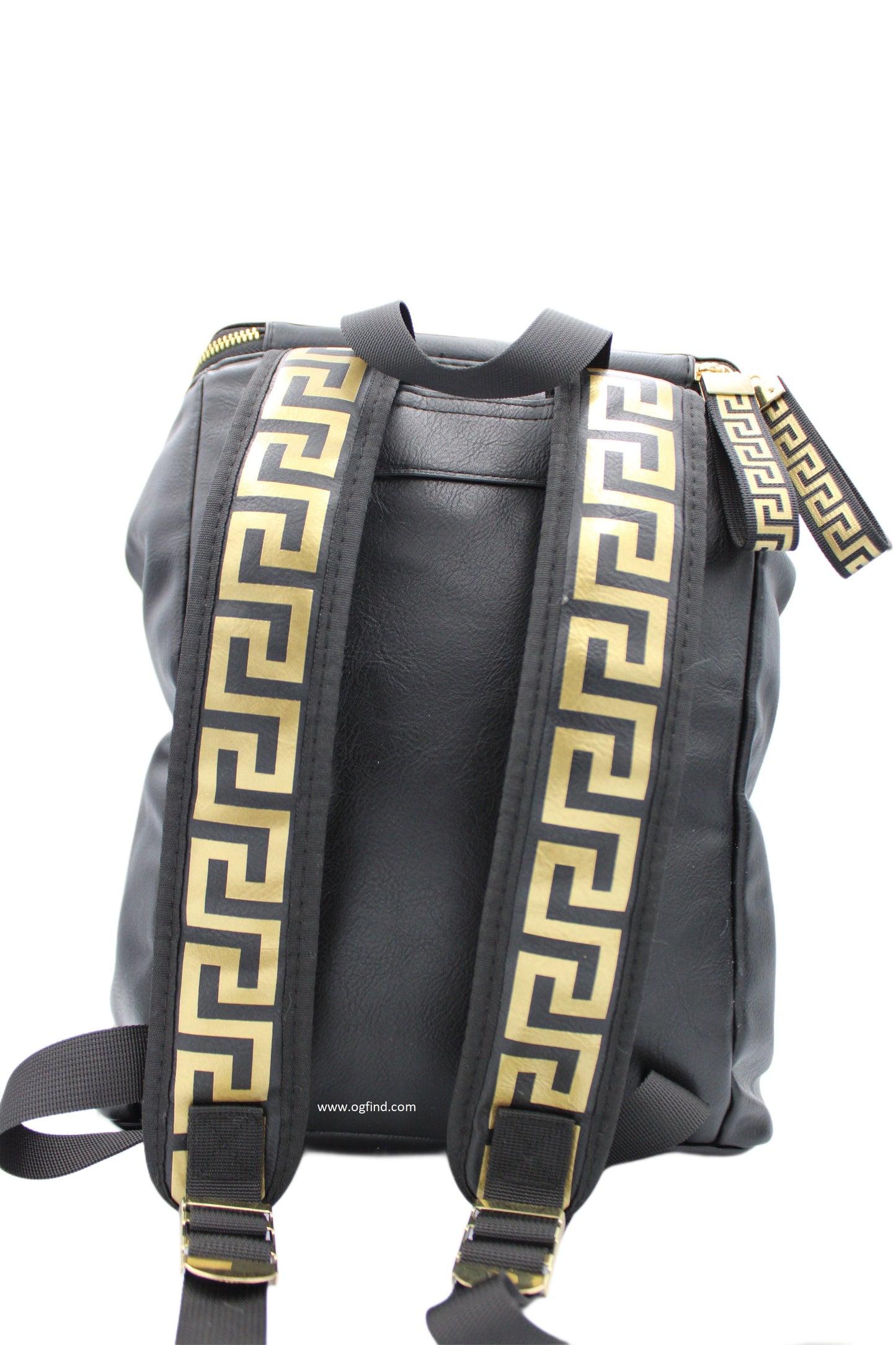 Versace Parfums Backpack Bag – Black &amp; Gold Medusa Logo