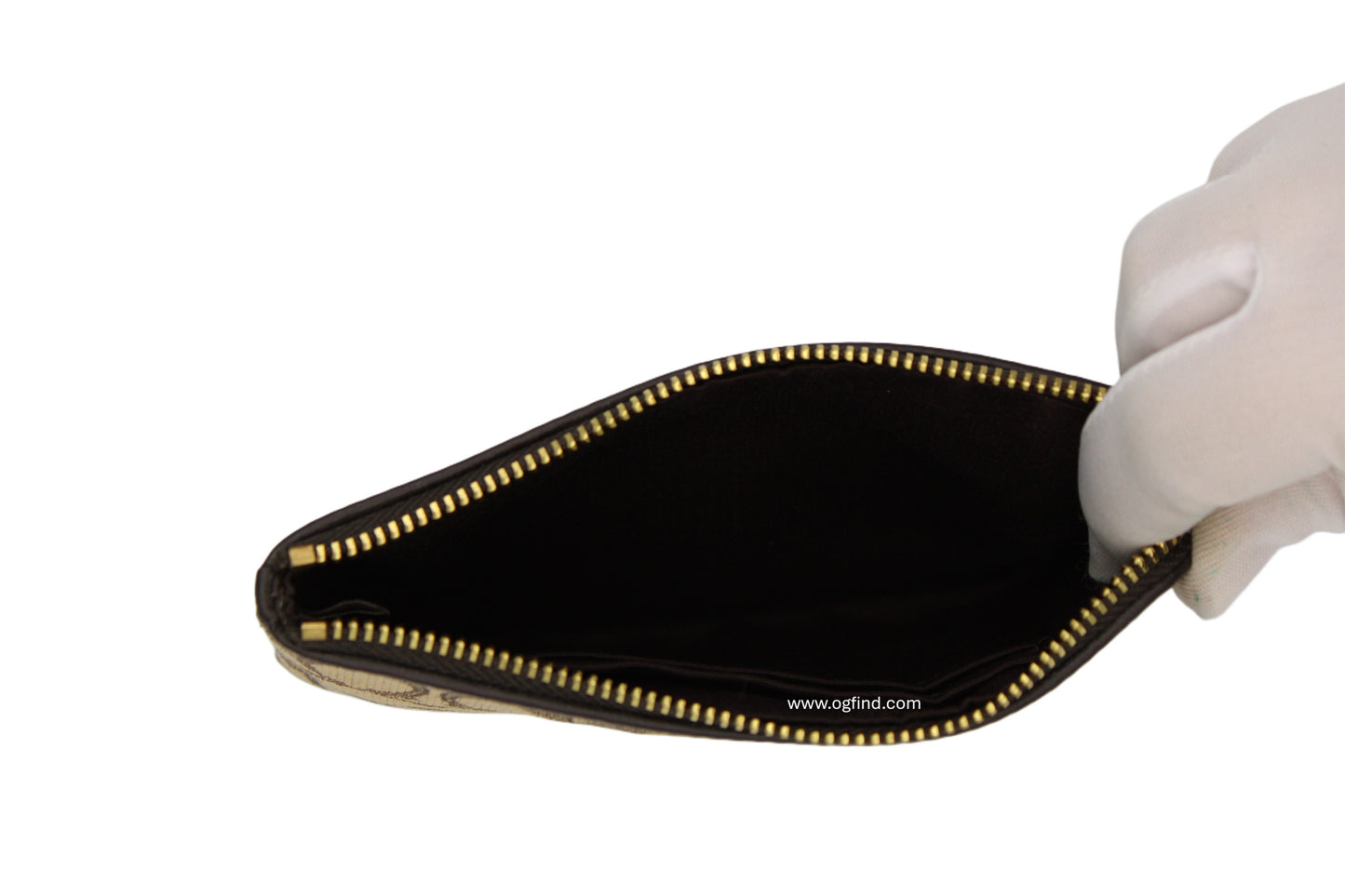 Coach Brown &amp; Tan Signature Monogram Compact Snap Wallet