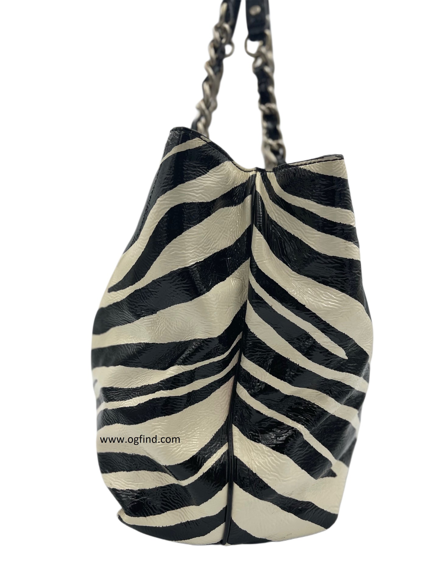Kate Spade Pastiche Helena Zebra Patent Leather Large Tote