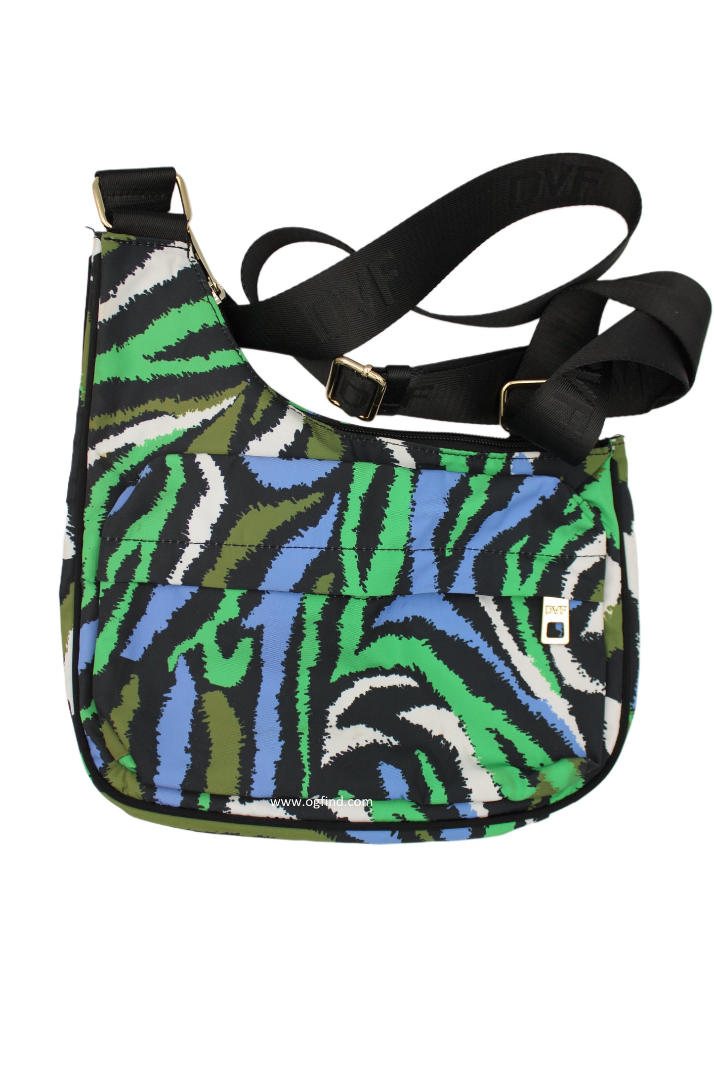 NWT Diane von Furstenberg for Target Utility Crossbody Bag – Disco Zebra Green Print