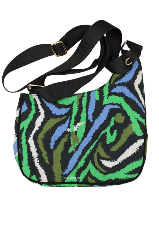 NWT Diane von Furstenberg for Target Utility Crossbody Bag – Disco Zebra Green Print