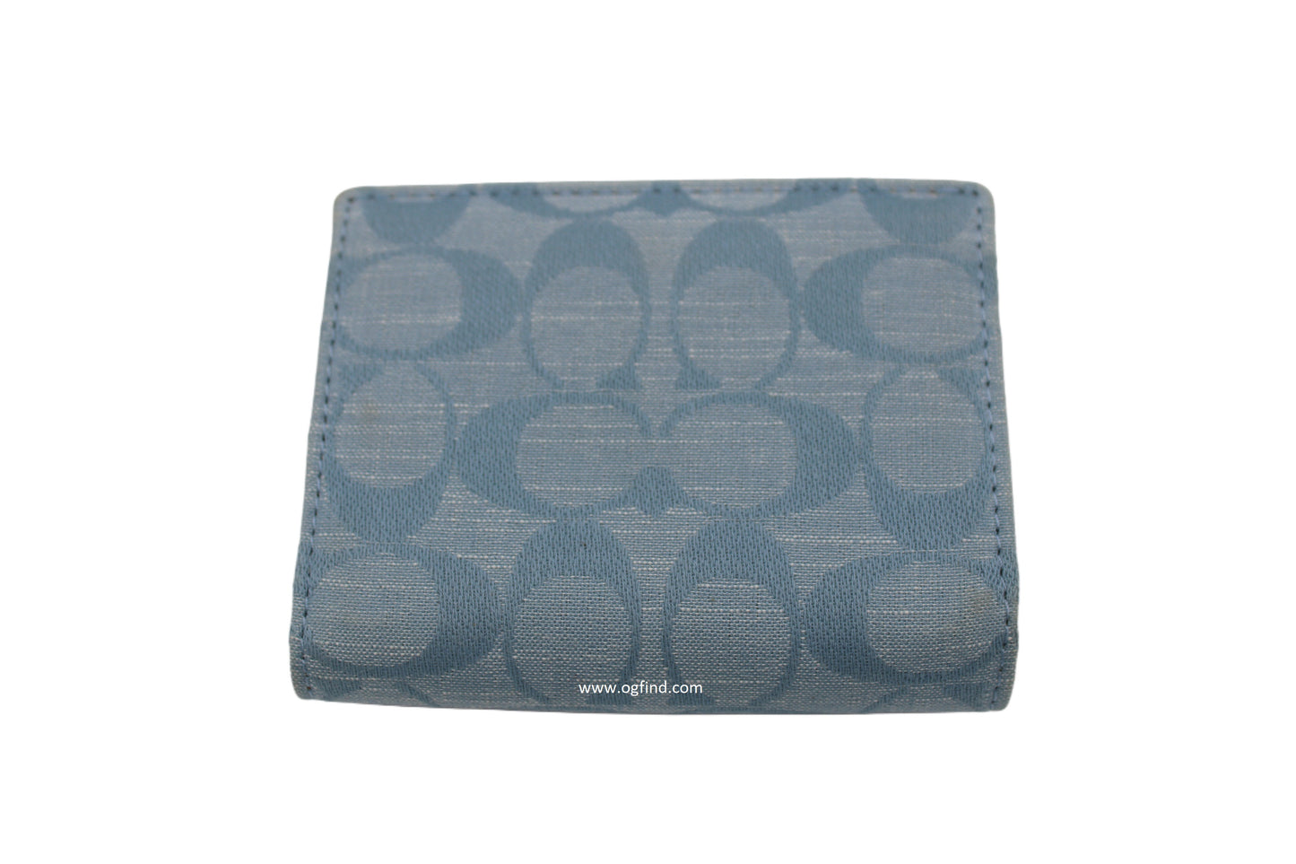 Coach Small Morgan Wallet in Signature Chambray (Light Blue)
