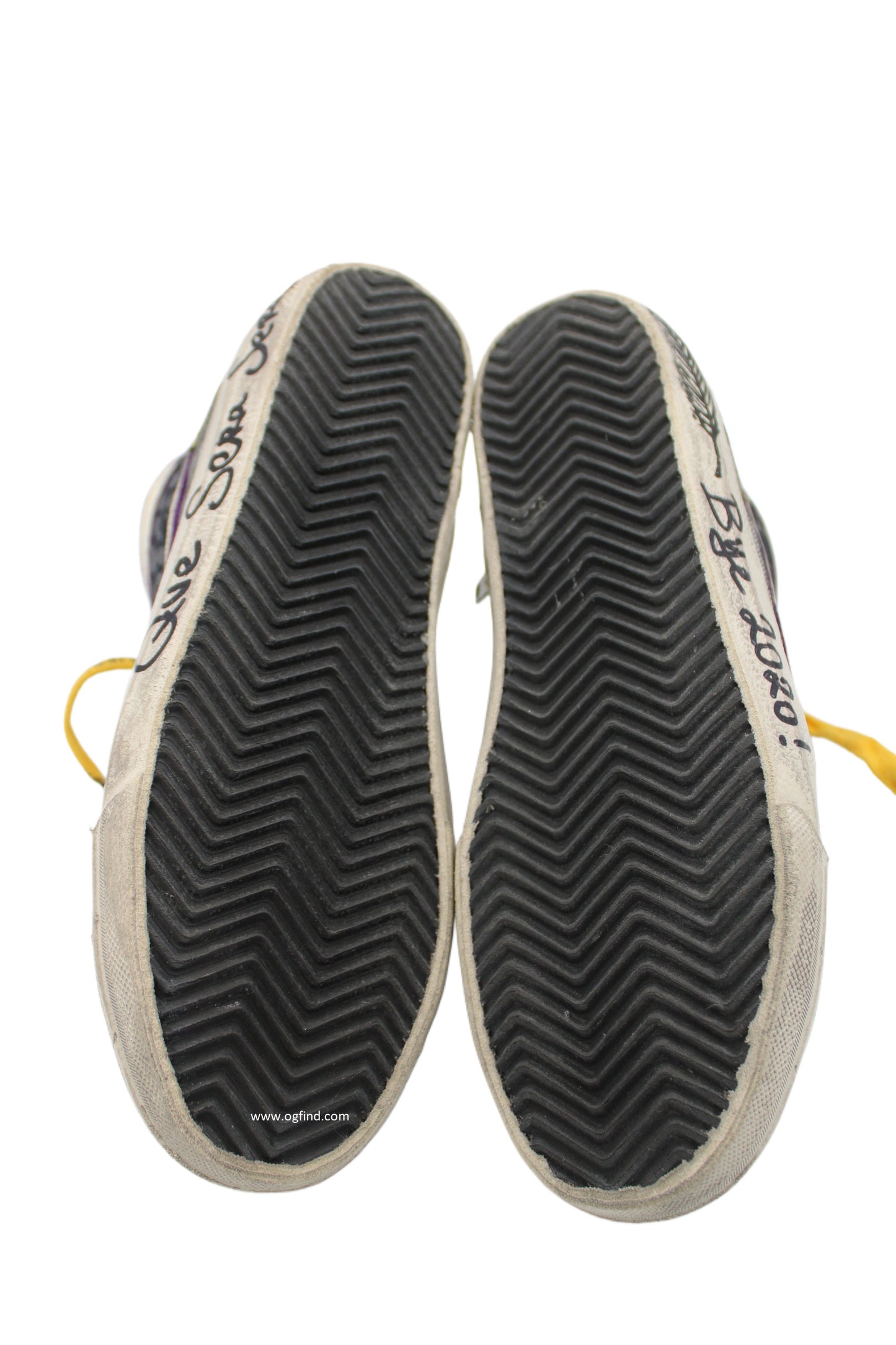 Golden Goose Slide High-Top Sneakers – Black Leather with Leopard Print &amp; Yellow Laces