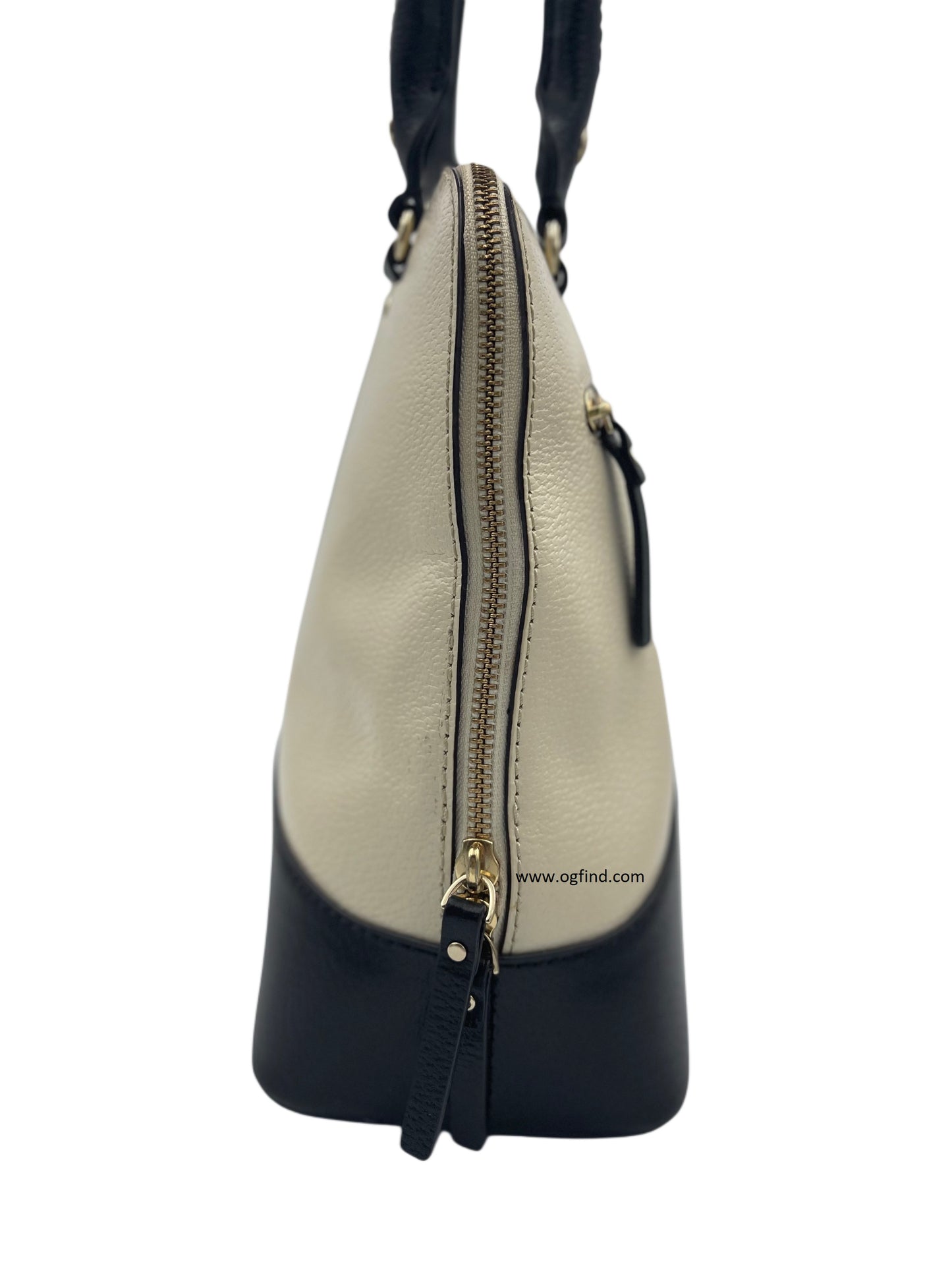 Kate Spade Wellesley Black and Ivory Satchel with Crossbody Strap
