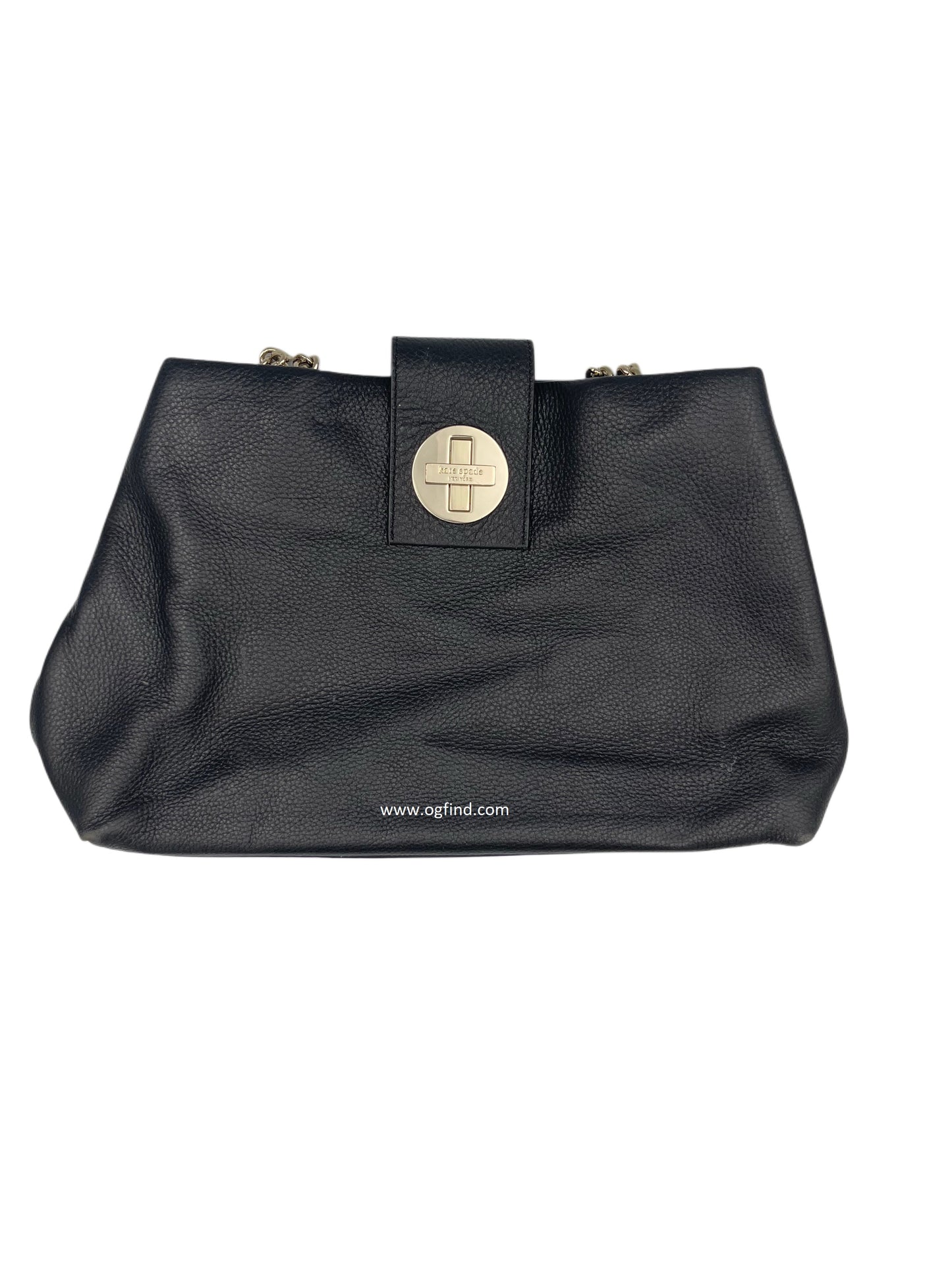 Kate Spade New York Black Leather Chain Shoulder Tote