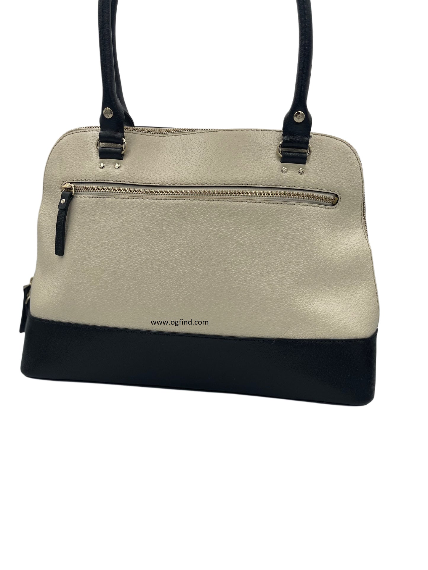 Kate Spade Wellesley Black and Ivory Satchel with Crossbody Strap