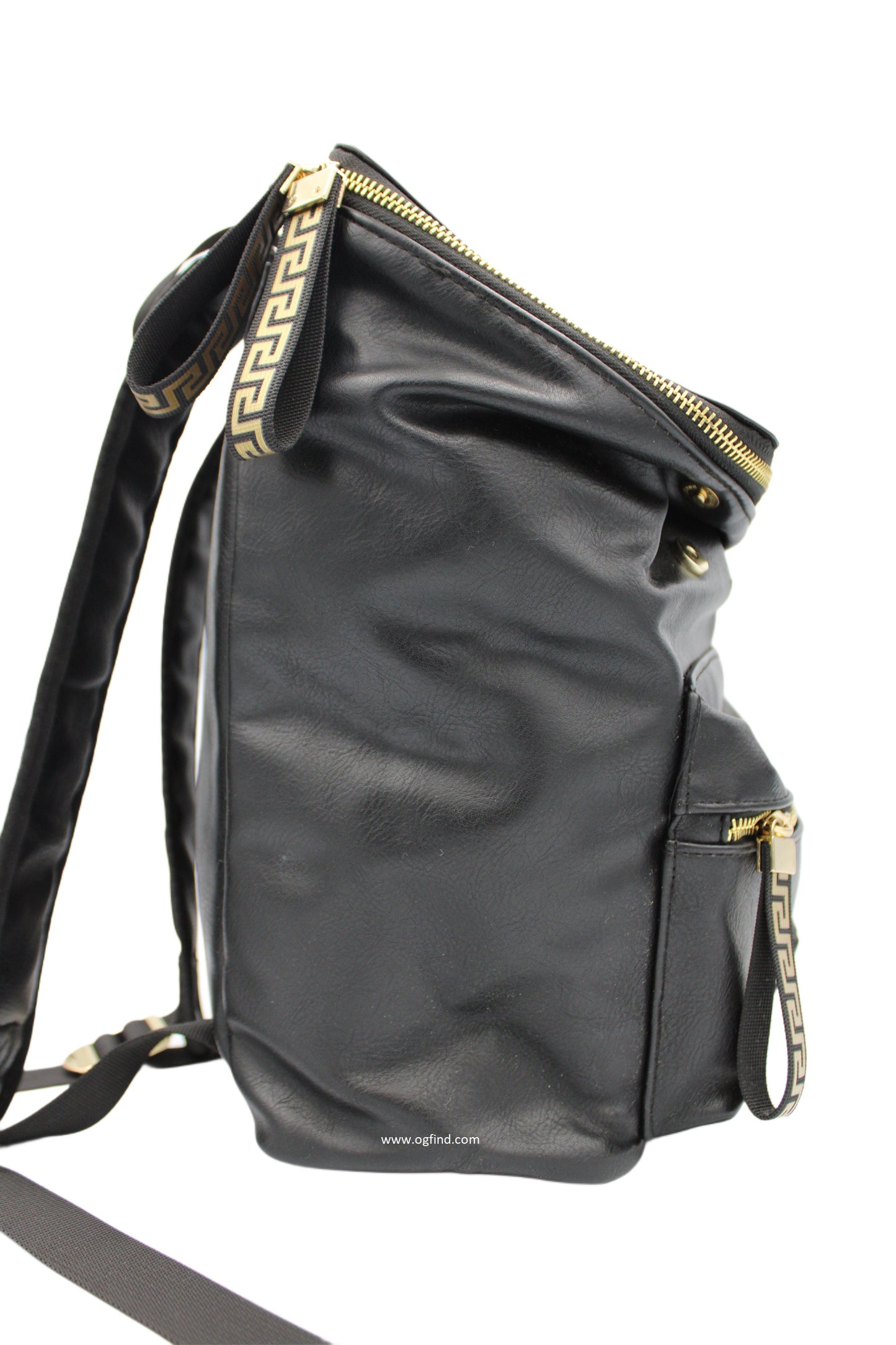 Versace Parfums Backpack Bag – Black &amp; Gold Medusa Logo