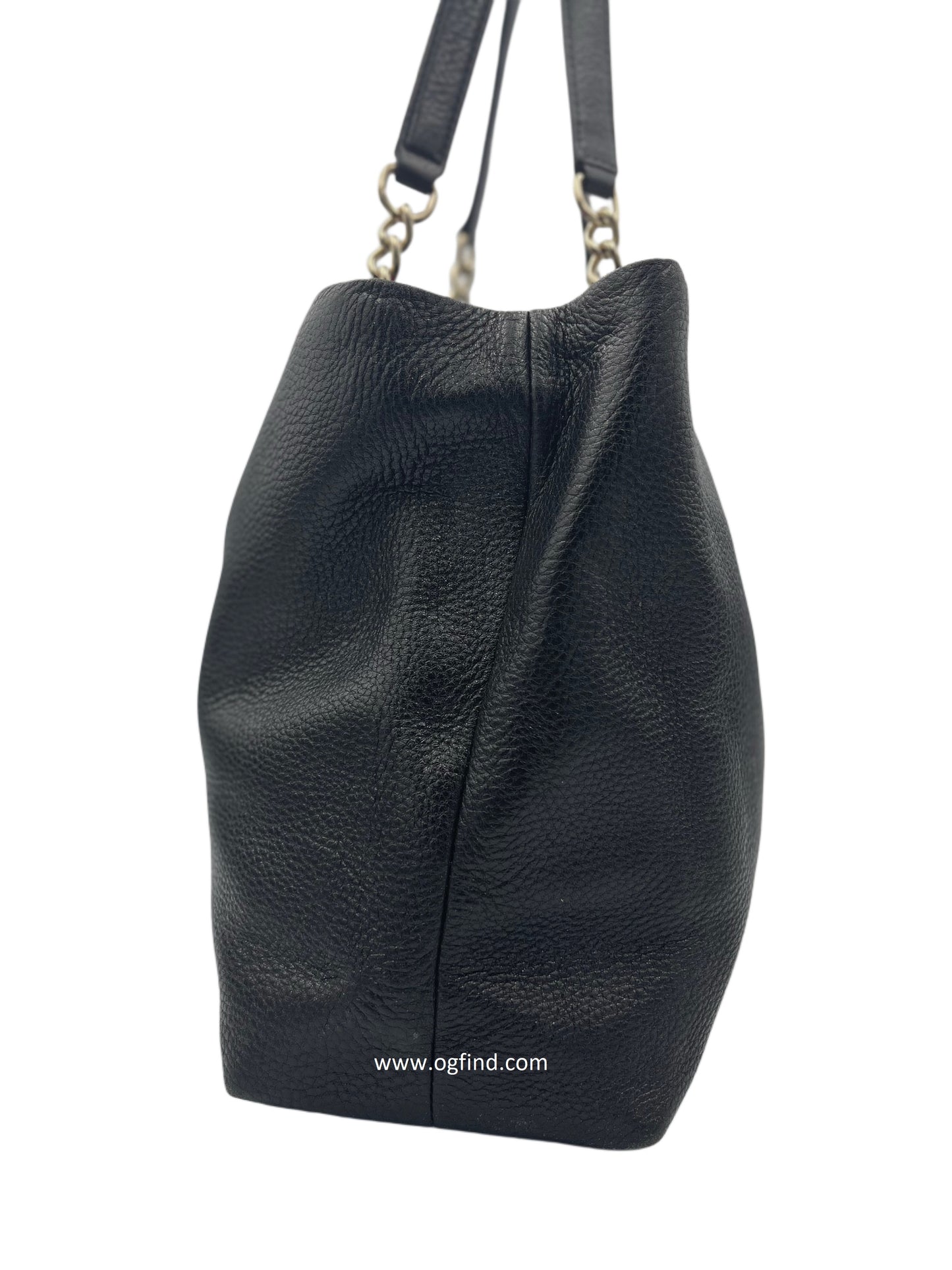 Kate Spade New York Black Leather Chain Shoulder Tote