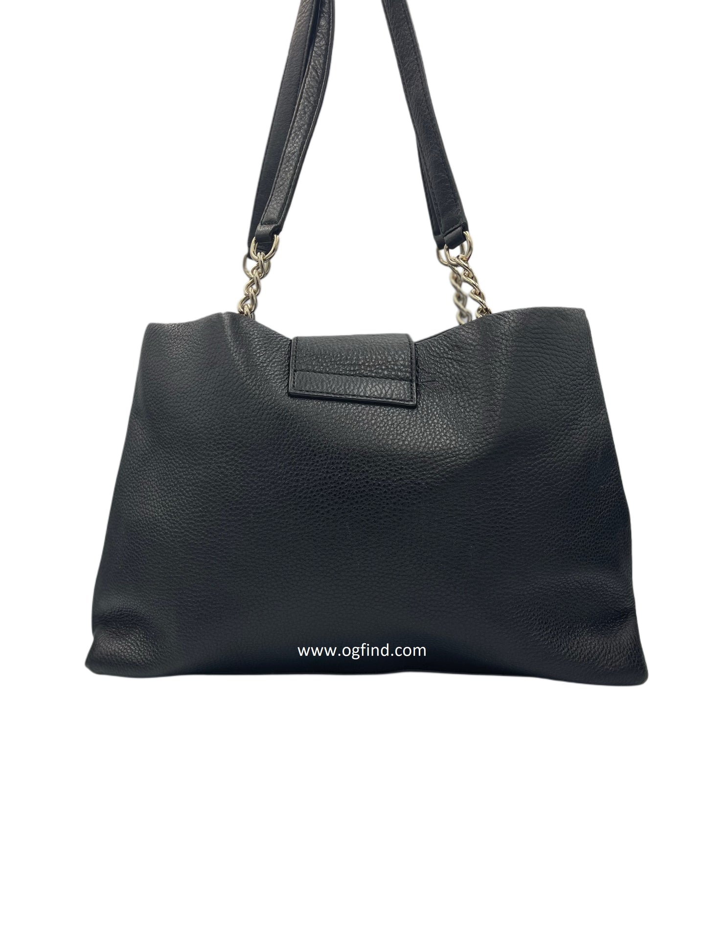 Kate Spade New York Black Leather Chain Shoulder Tote