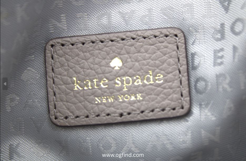 Kate Spade Madelyne Larchmont Avenue Crossbody Bag – Taupe Grey Leather