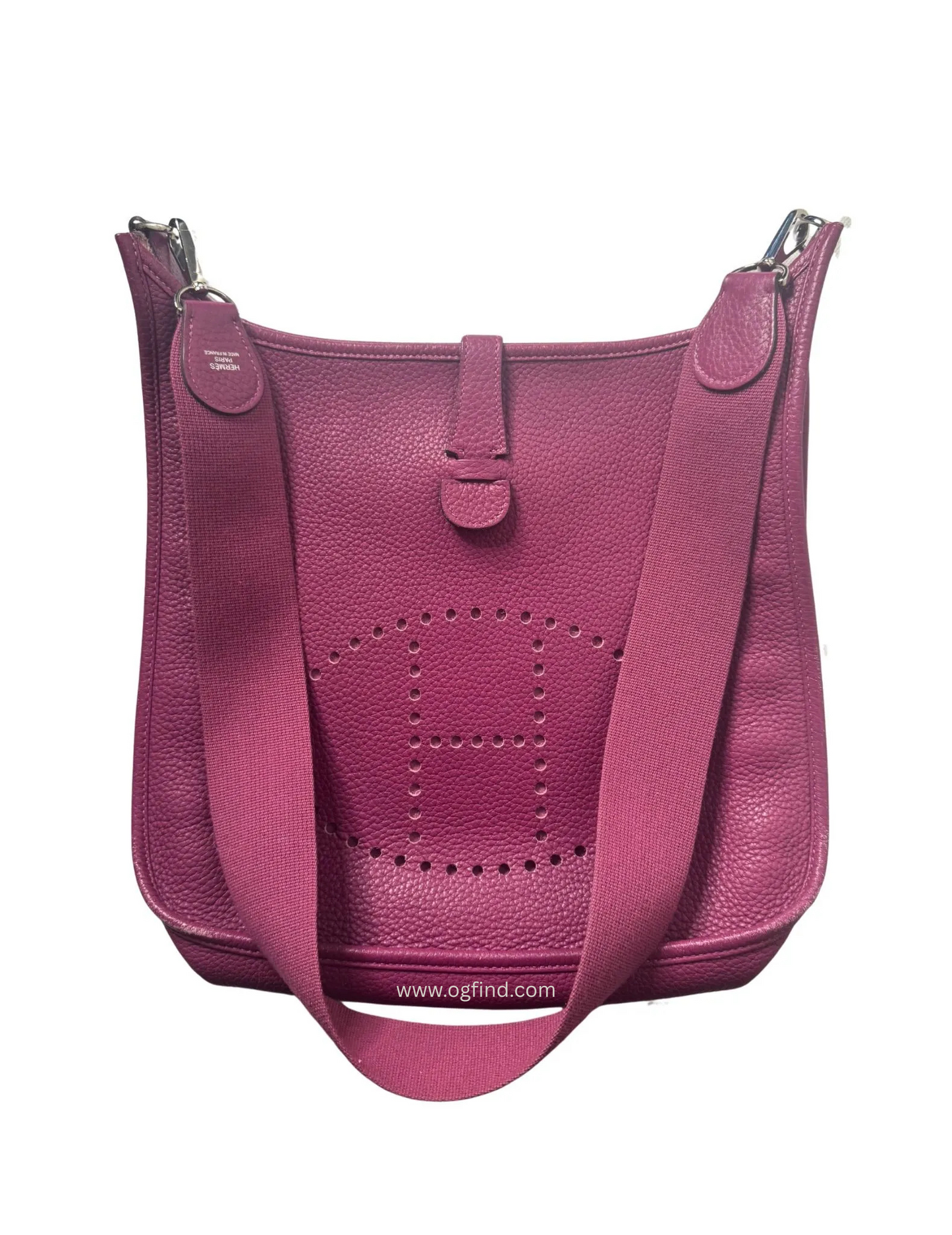 💜 Hermès Evelyne PM in Rare Anemone Clemence 💼✨ Crossbody Chic!