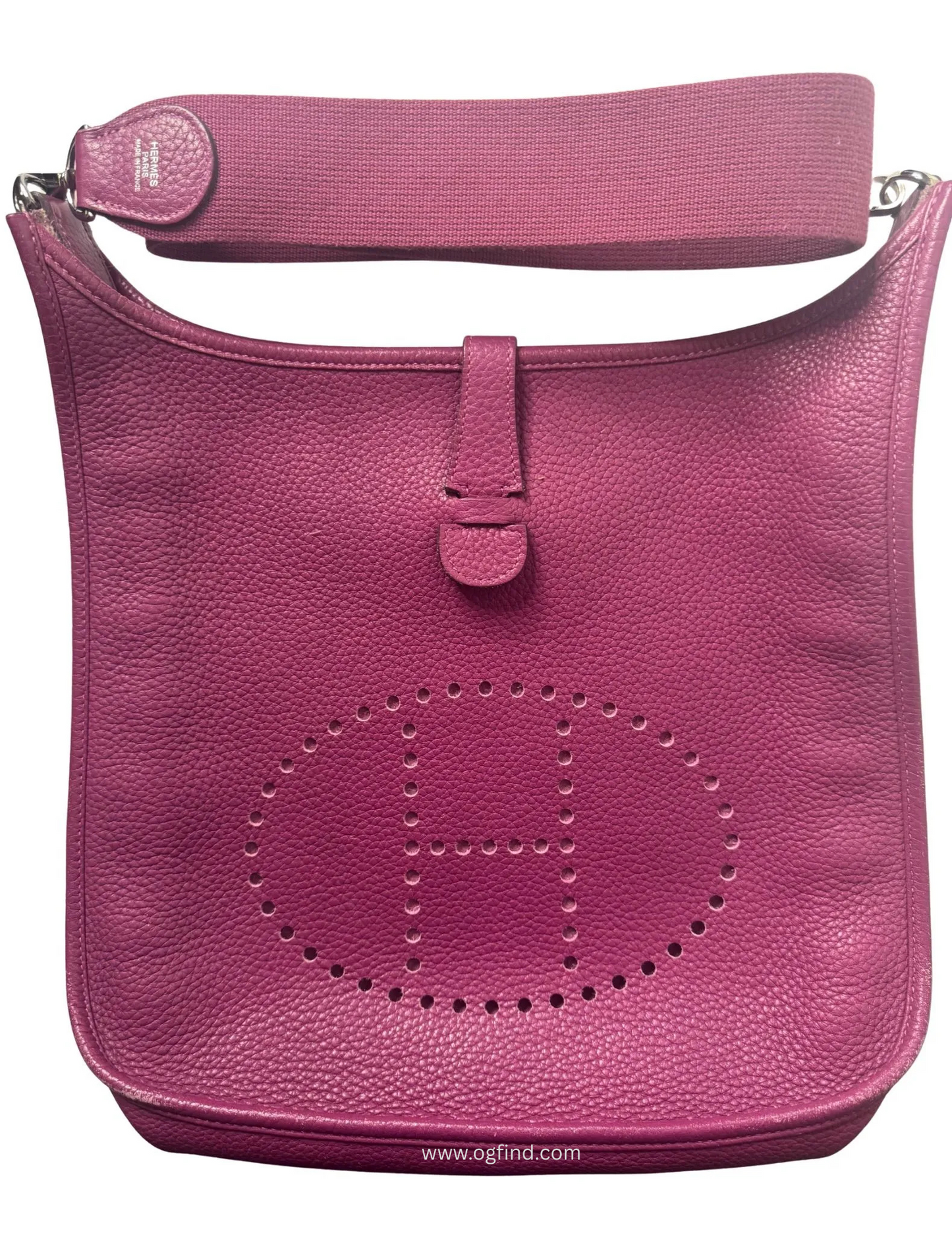 💜 Hermès Evelyne PM in Rare Anemone Clemence 💼✨ Crossbody Chic!