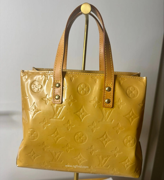💛 Louis Vuitton Yellow Monogram Vernis Reade PM Tote – Rare Color, Big Price Drop! 💛