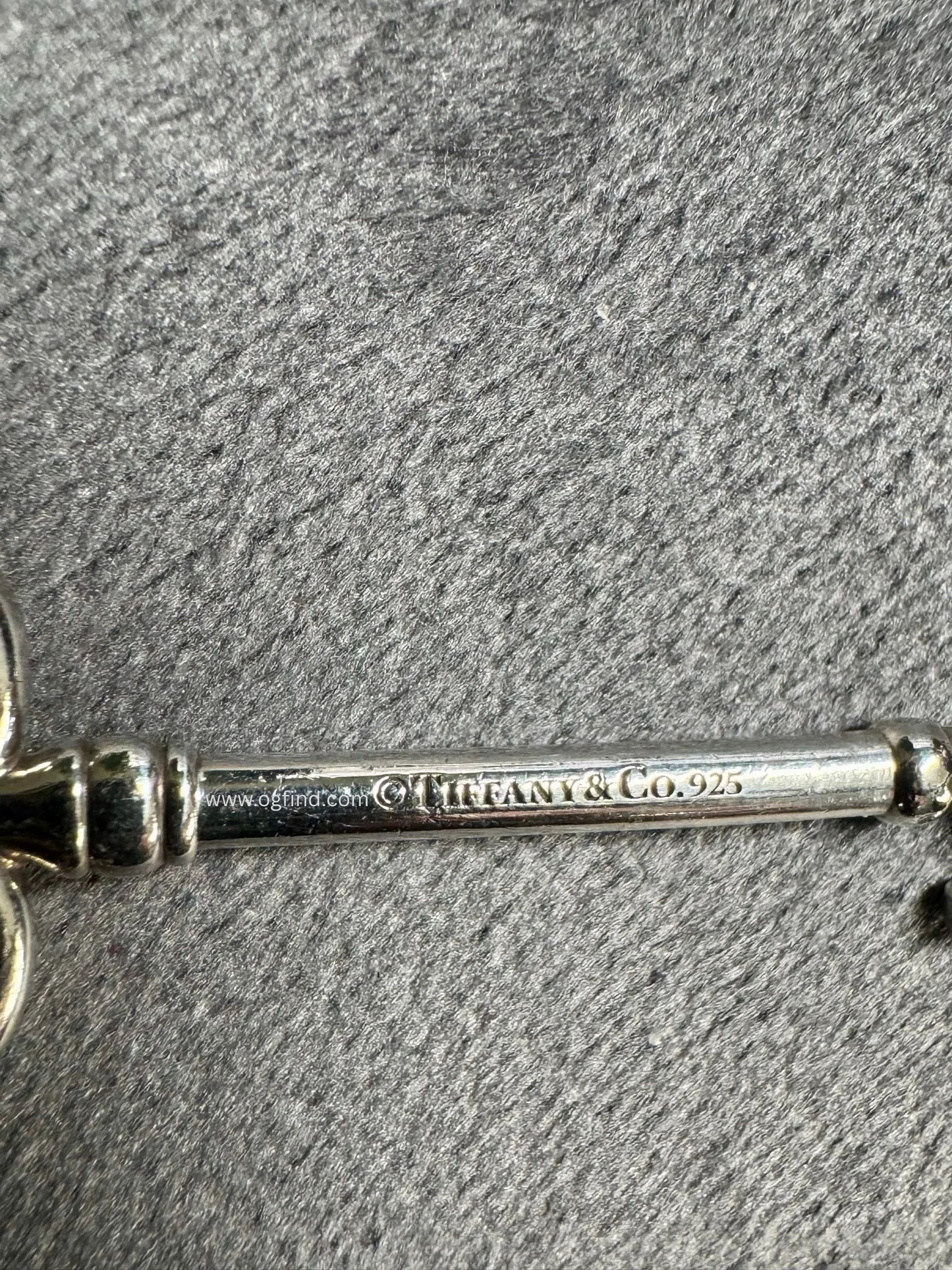 Tiffany & Co. Sterling Silver Clover Key Necklace – 30” Long Chain!