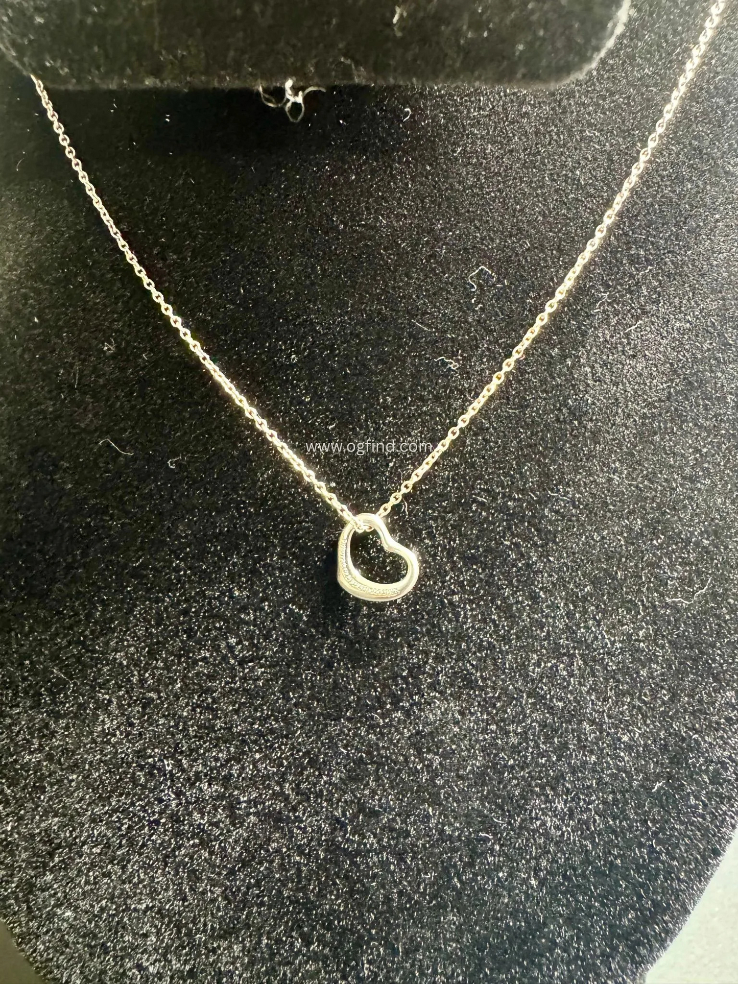 💖✨ Tiffany & Co. Elsa Peretti Sterling Silver Open Heart Necklace 💎 Iconic Design!