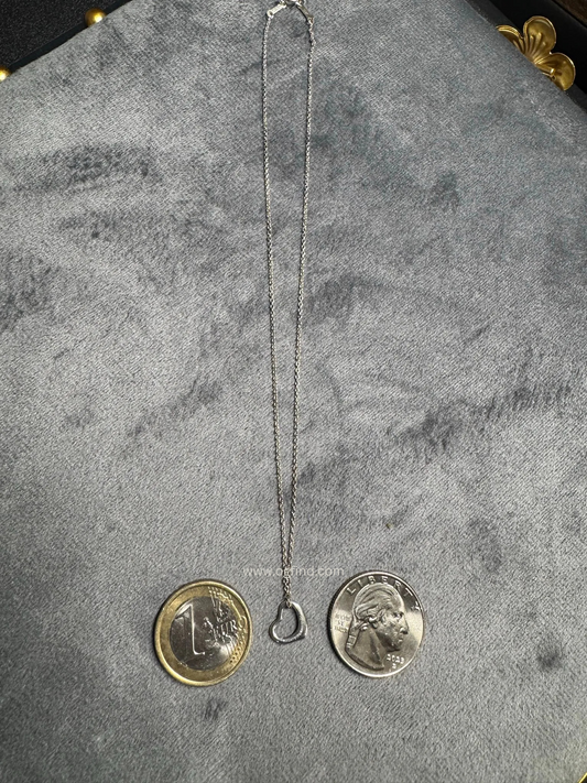 💖✨ Tiffany & Co. Elsa Peretti Sterling Silver Open Heart Necklace 💎 Iconic Design!