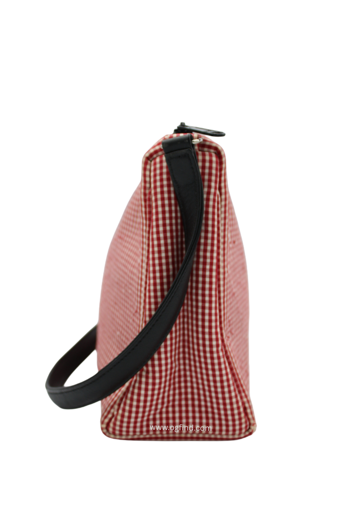 Kate Spade Vintage Red &amp; White Gingham Shoulder Bag – Navy Strap &amp; Lining