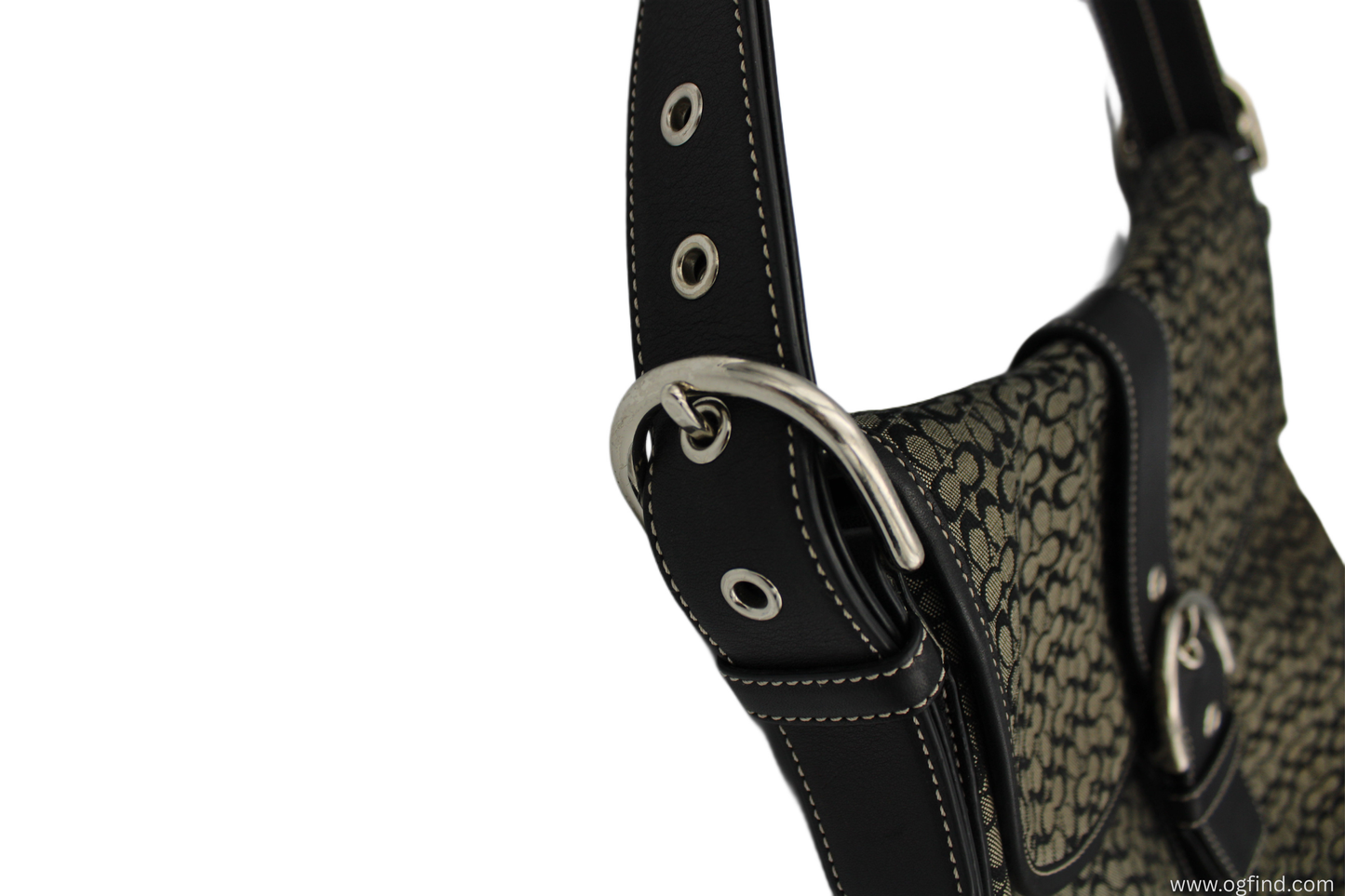 Coach Soho Signature Jacquard Shoulder Bag in Black and Gray