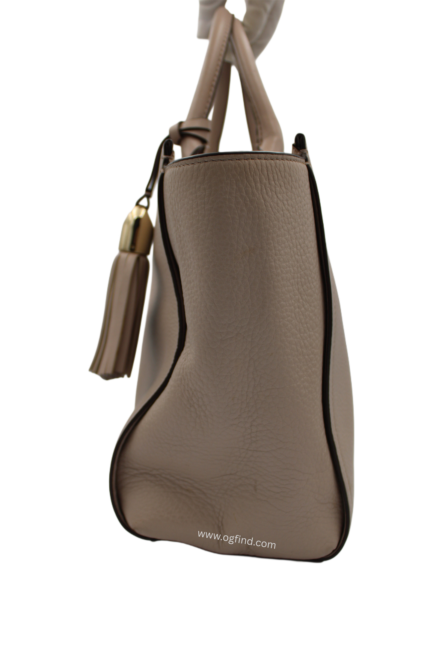 Kate Spade Leather Tassel Satchel – Taupe Beige Crossbody &amp; Handbag