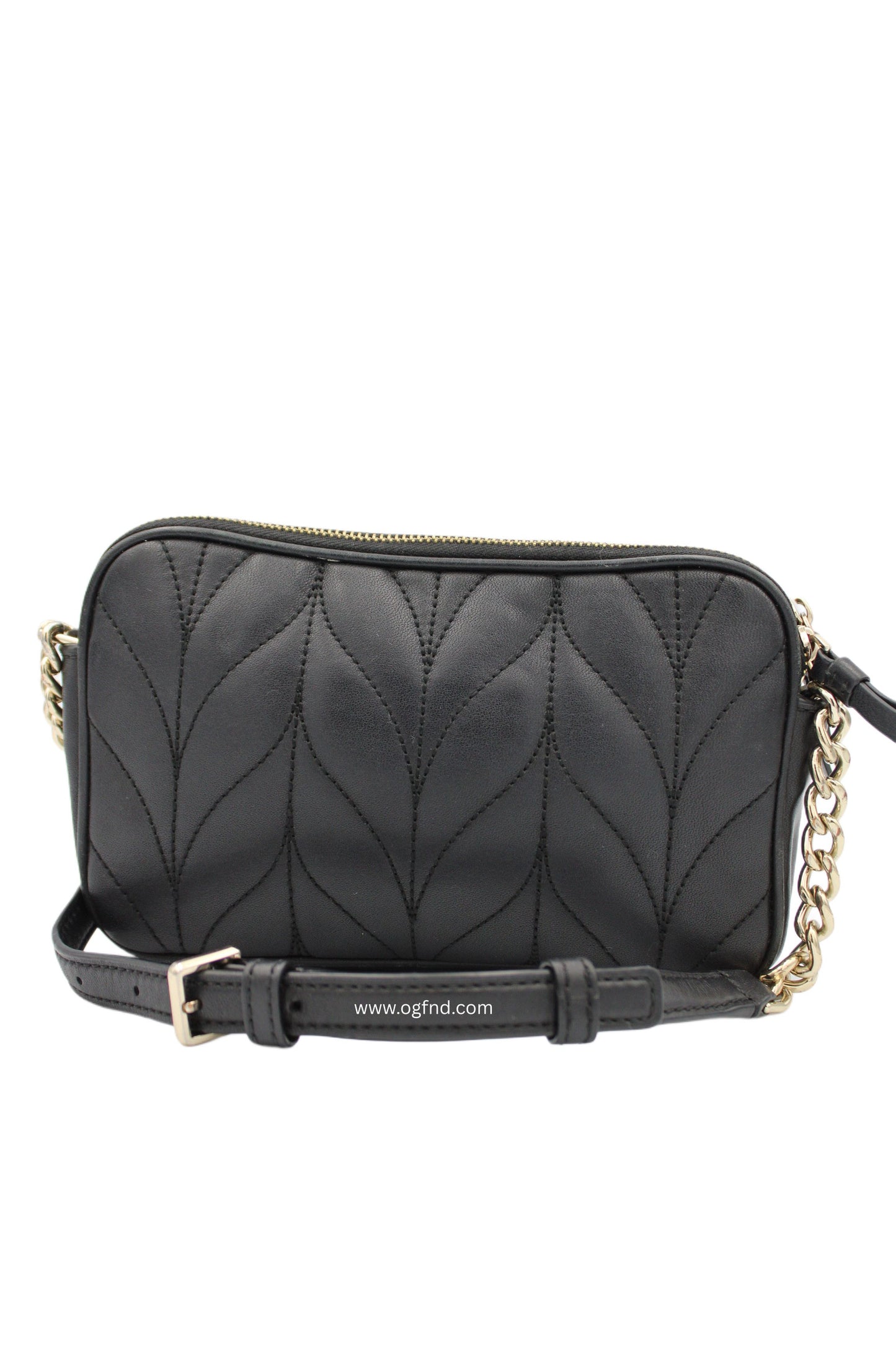 Kate Spade Briar Lane Quilted Leather Crossbody Bag in Black (Gold Chain)