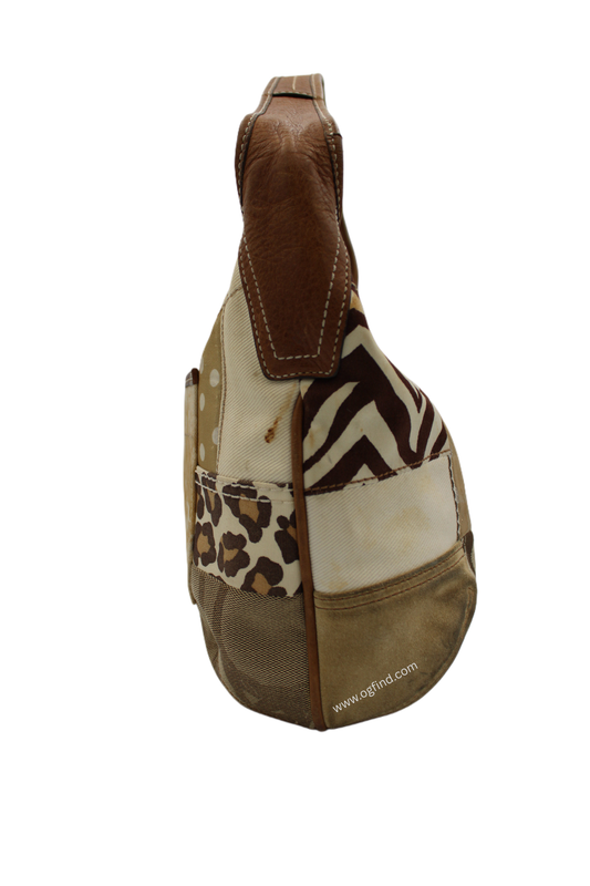 Coach Y2K Patchwork Animal Print Hobo Shoulder Bag (Style No. 10808)