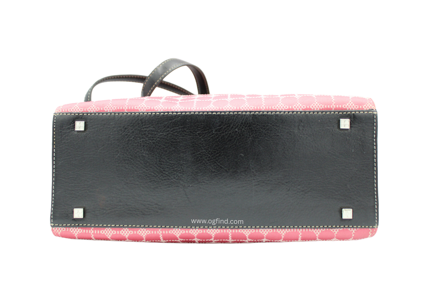 Kate Spade Vintage Pink Box Handbag – Black Leather Trim (1990s Y2K Style)