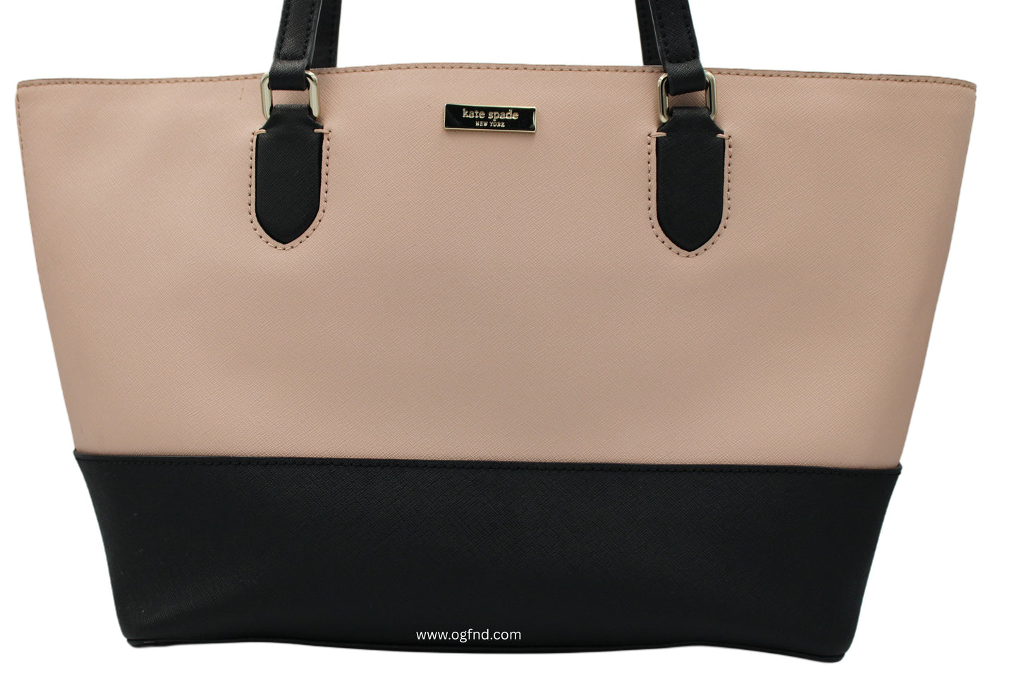 Kate Spade New York Laurel Way Dally Large Leather Tote in Black and Blush