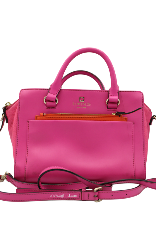 Kate Spade Hadley Street Mini Bernadine Satchel – Hot Pink and Orange (Style No. WKRU3349 / WKRU3351)