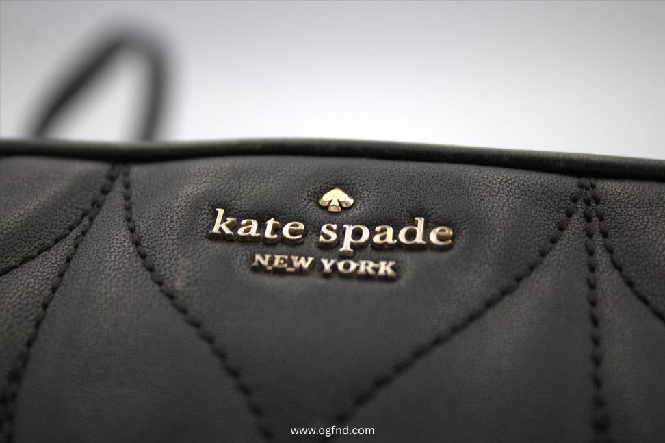Kate Spade Briar Lane Quilted Leather Crossbody Bag in Black (Gold Chain)