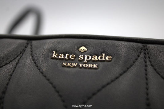 Kate Spade Briar Lane Quilted Leather Crossbody Bag in Black (Gold Chain)