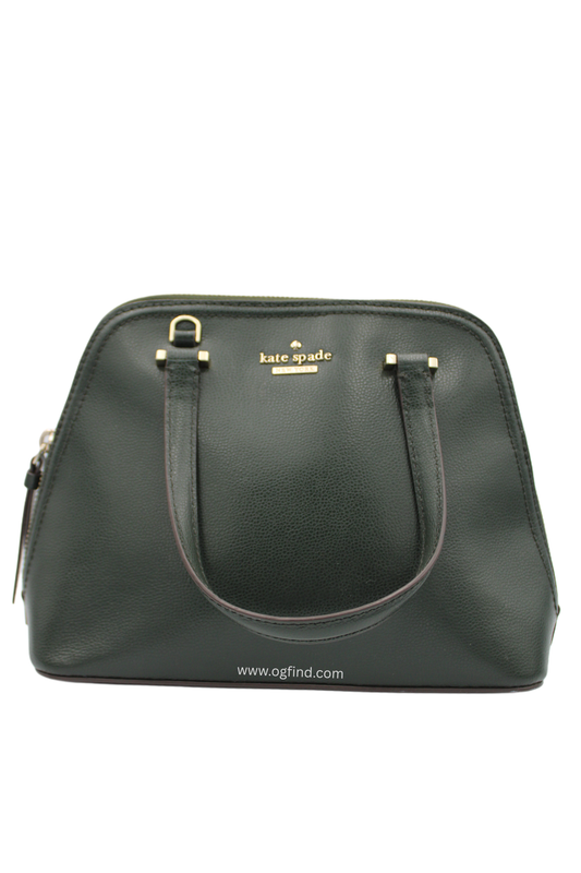 Kate Spade Patterson Drive Medium Dome Satchel – Deep Evergreen Leather (Style No. WKRU5897)