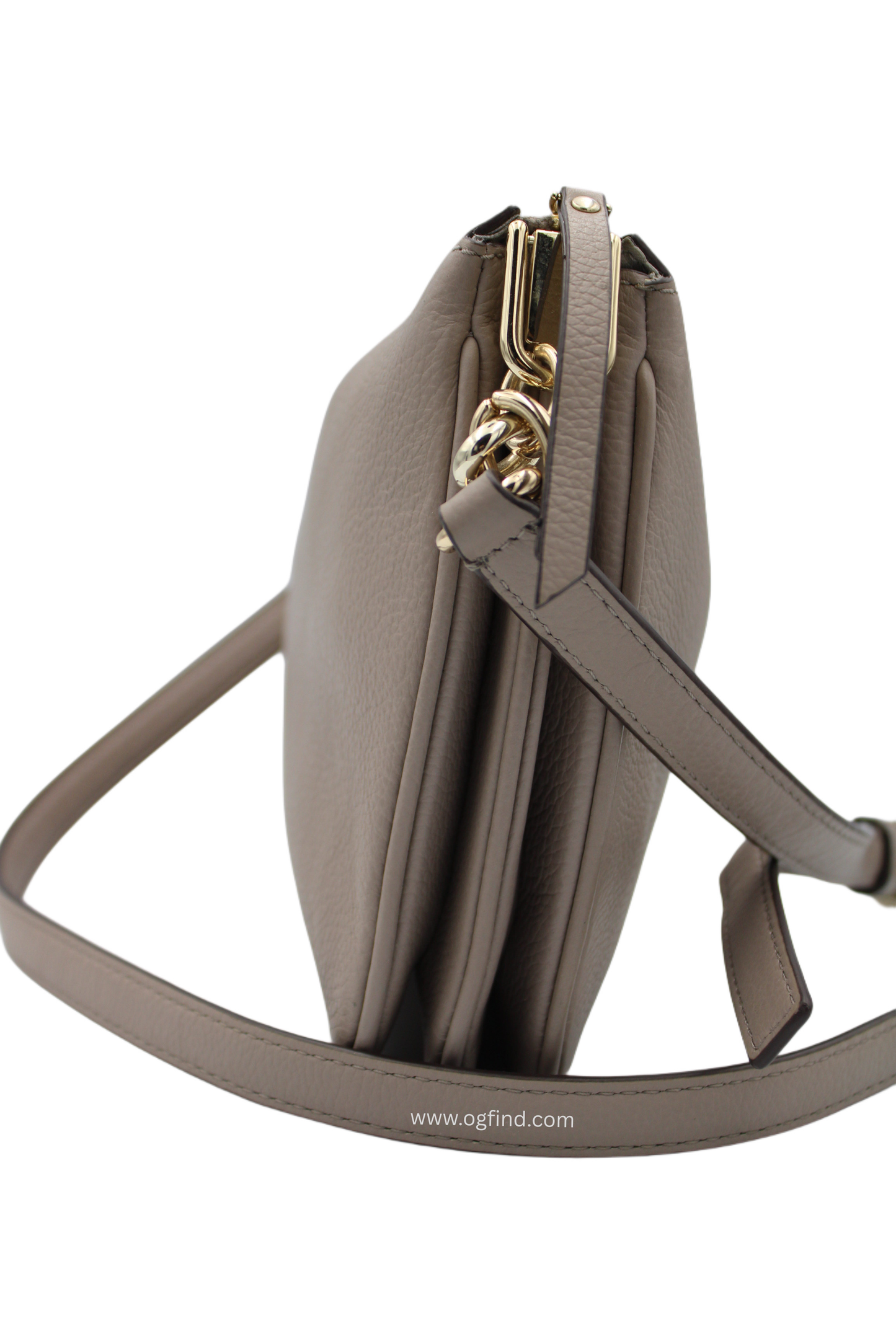 Kate Spade Madelyne Larchmont Avenue Crossbody Bag – Taupe Grey Leather
