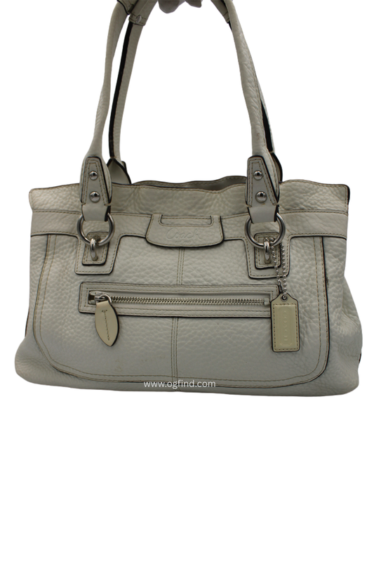 Coach Penelope Ivory Pebbled Leather Shoulder Bag F14686