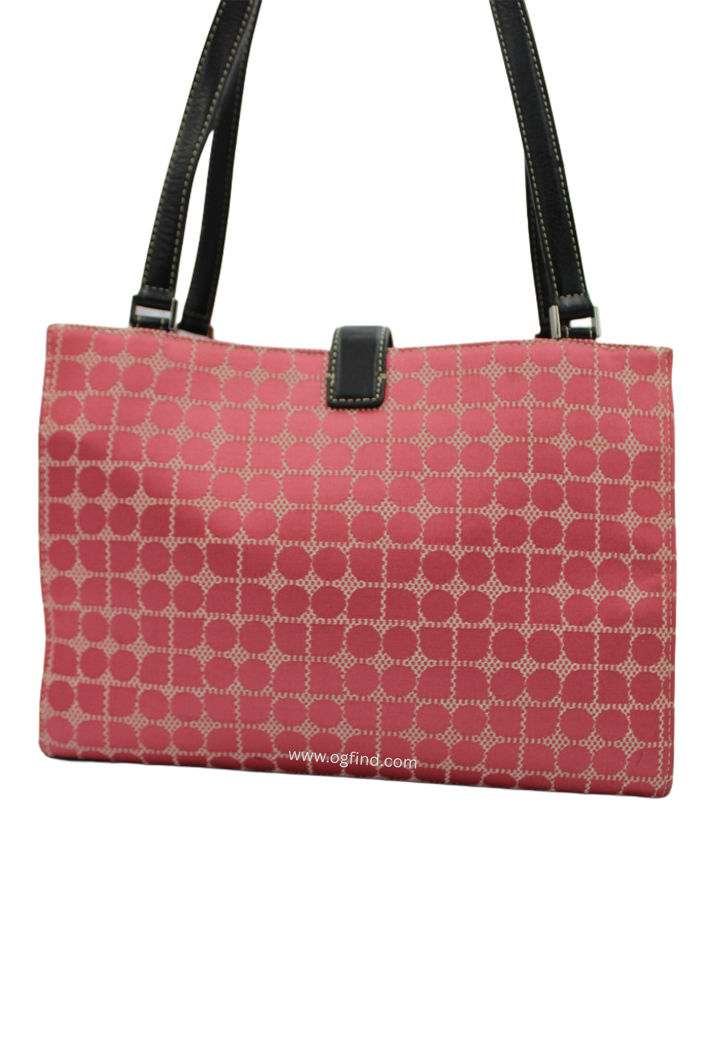 Kate Spade Vintage Pink Box Handbag – Black Leather Trim (1990s Y2K Style)