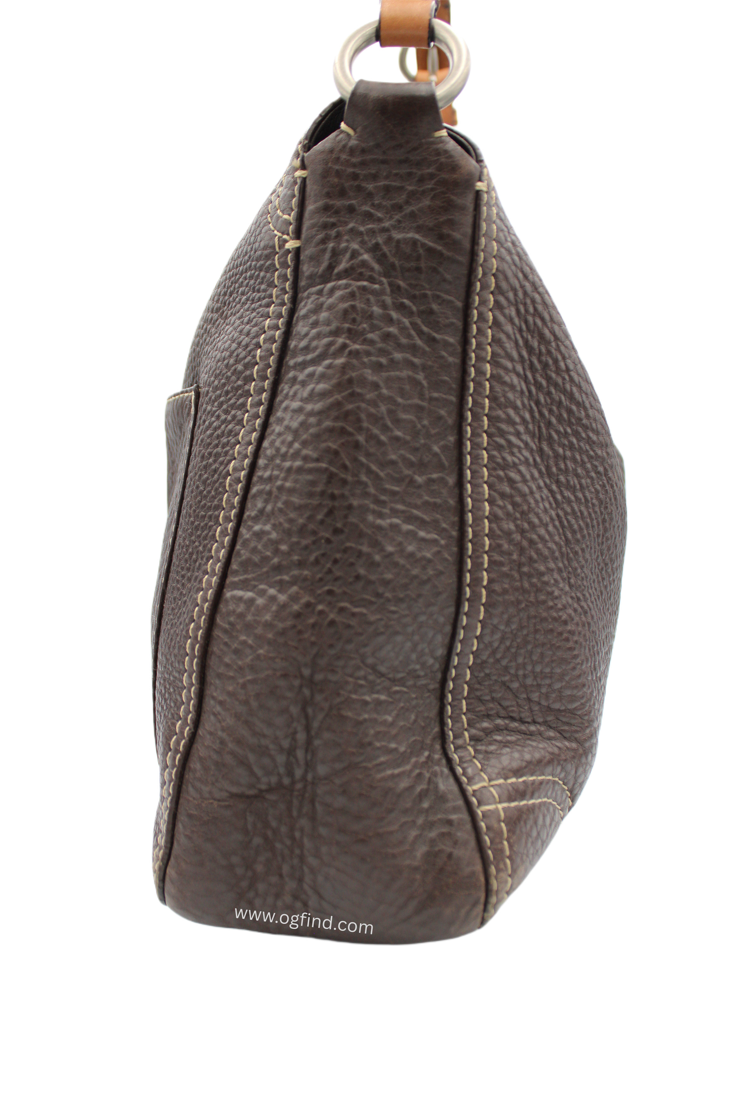 Coach Brown Pebble Leather Chelsea Shoulder Bag F12338