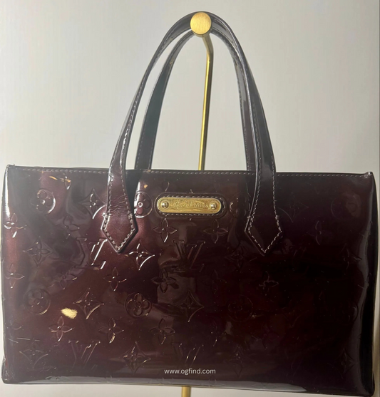 💜 Louis Vuitton Wilshire PM Amarante Patent Leather Tote – Excellent & Super Clean! 💜