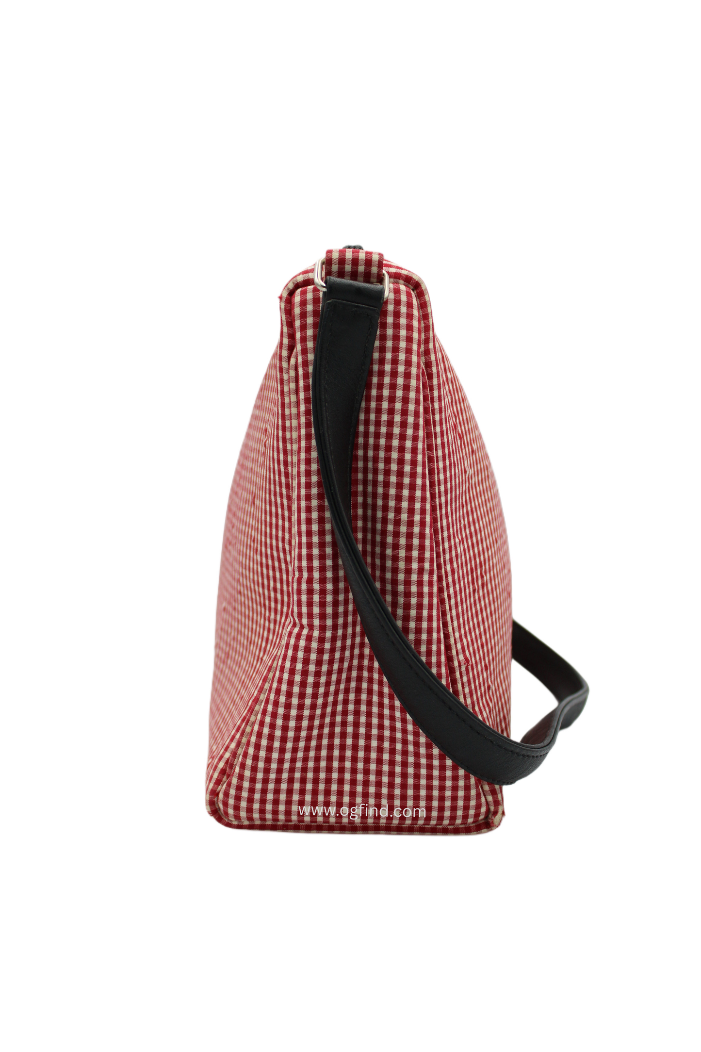 Kate Spade Vintage Red &amp; White Gingham Shoulder Bag – Navy Strap &amp; Lining
