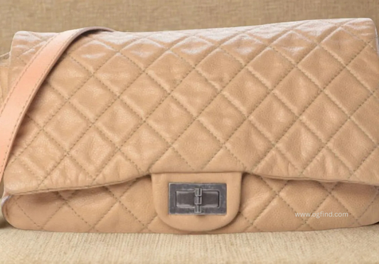 💎✨ CHANEL Reissue 2.55 Classic Flap ✨💎 👜 Beige Supple Leather | Ruthenium Hardware 🖤 | Timeless