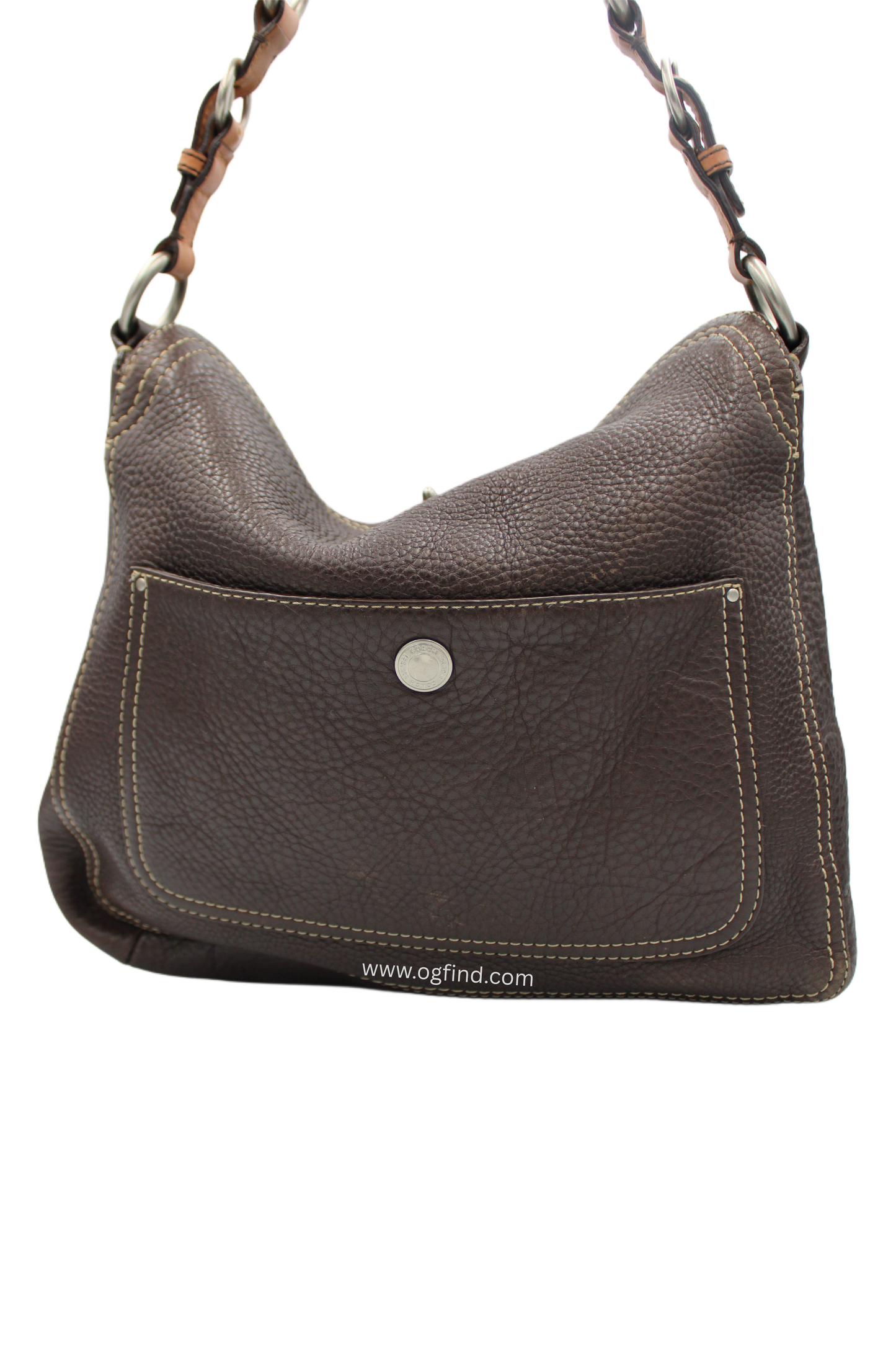 Coach Brown Pebble Leather Chelsea Shoulder Bag F12338