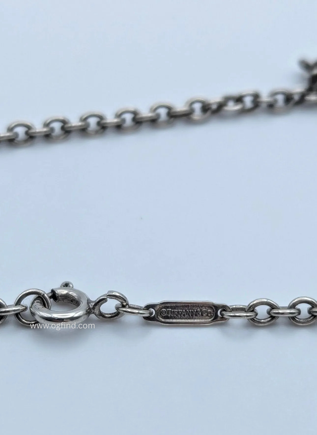 Tiffany & Co. Sterling Silver Clover Key Necklace – 30” Long Chain!