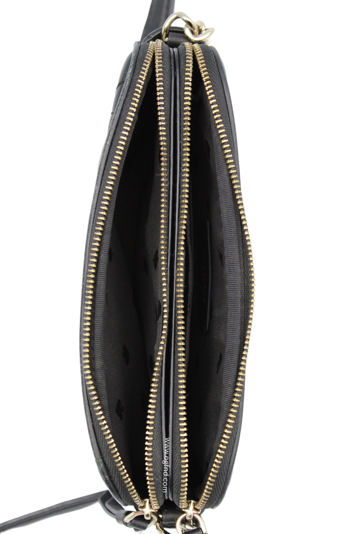 Kate Spade Briar Lane Quilted Leather Crossbody Bag in Black (Gold Chain)